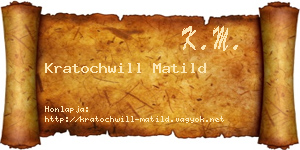 Kratochwill Matild névjegykártya